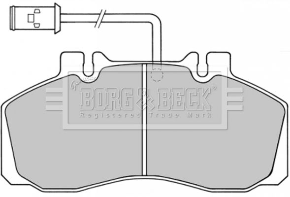 BORG & BECK Piduriklotsi komplekt,ketaspidur BBP1362